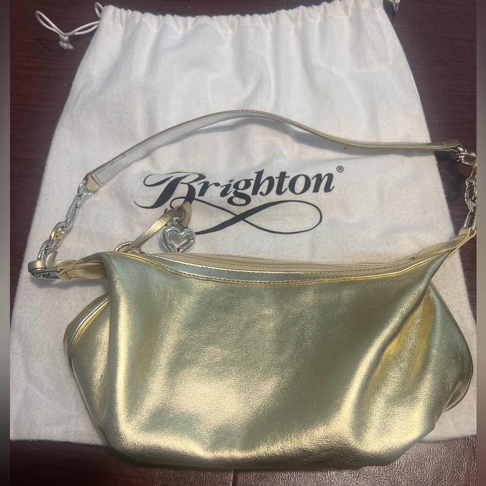 Brighten leather shoulder bag.